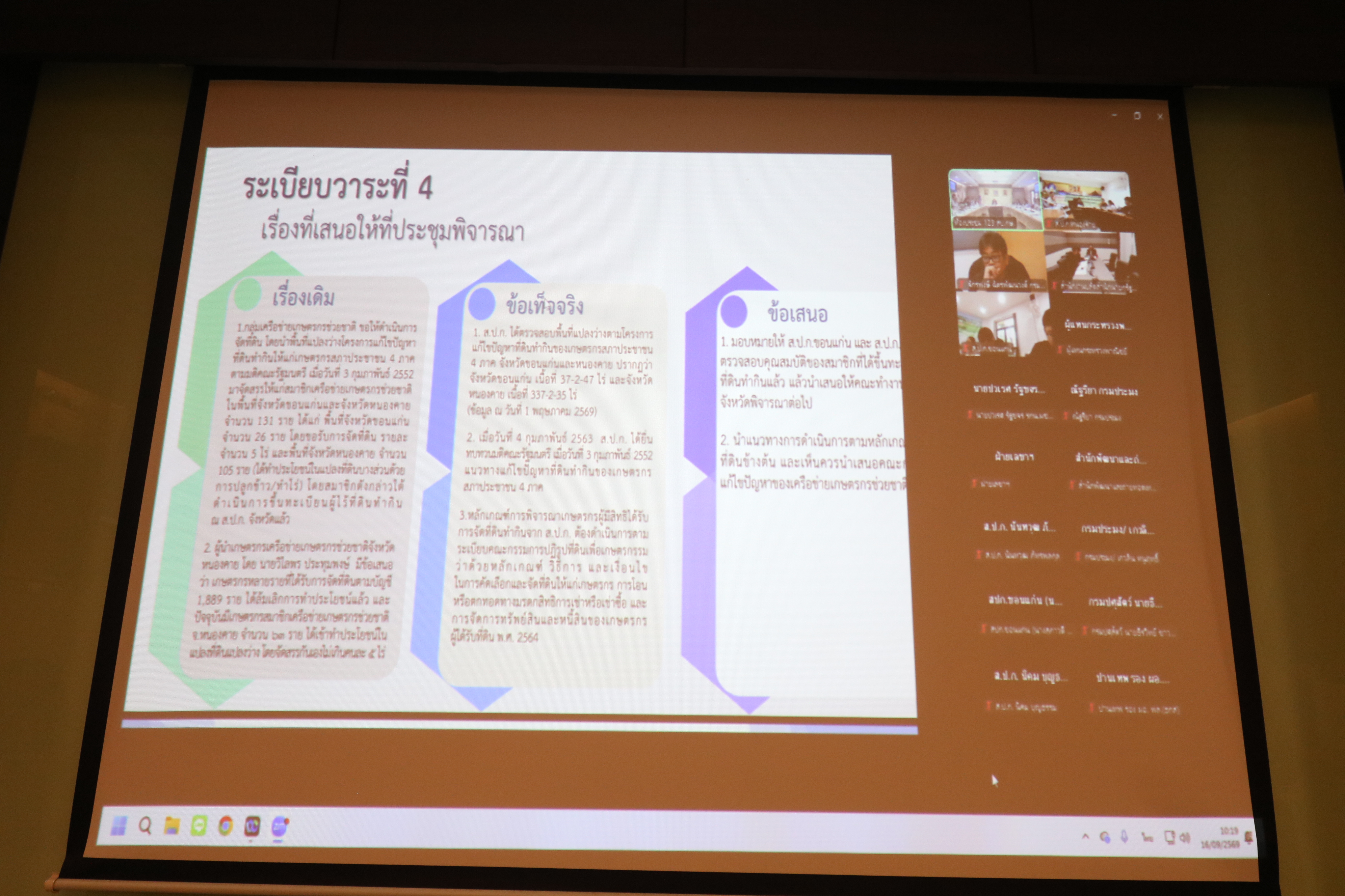 title - ส.ป.ก. ประชุมคณะอนุกรรมการแก้ไขปัญหาที่ดินทำกินฯ เครือข่ายเกษตรกรช่วยชาติ ครั้งที่ 1/2569